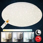 Lampy sufitowe - Briloner Leuchten lampa sufitowa LED z pilotem zdalnego sterowania, możliwość przyciemniania, regulacja temperatury barwowej, biała, 2200 lumenów, 22 W, średnica 39 cm (3367-216) - miniaturka - grafika 1