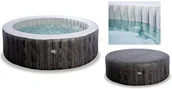 Baseny ogrodowe - Exit SPA jacuzzie hydromasaż Wood Deluxe 204 x 65 cm 4 osoby ciemnoszary - miniaturka - grafika 1