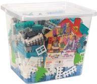 Klocki - TPK1 DUŻE PLASTIKOWE KLOCKI W POJEMNIKU 500 EL PASTELOWE KOLORY - miniaturka - grafika 1