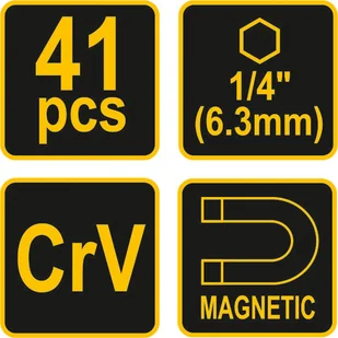 Vorel WKRĘTAK Z GRZECHOTKĄ Z WYMIENNYMI BITAMI 41SZT 64385 64385 - Śrubokręty - miniaturka - grafika 4