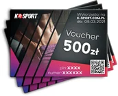 Vouchery - K-SPORT Karta podarunkowa 500 zł  K-SPORT - miniaturka - grafika 1