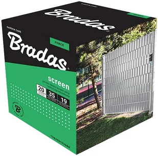 BRADAS Taśma ogrodzeniowa balkonowa jasnoszara 19cm x 35m + klipsy 0292 TOB4501935LGYL - Ogrodzenia - miniaturka - grafika 5