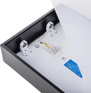 Volteno OPR.natynkowa z kloszem PLEXI pod świetlówki LED 2x120 (czarna) 123,5x25,0x7,0 - Oprawy, klosze i abażury - miniaturka - grafika 2