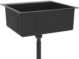 vidaXL Lumarko Ręcznie robiony zlew kuchenny z otworem na kran, czarny, stal 51515 - Zlewozmywaki - miniaturka - grafika 4