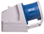 Kostki, złączki, wtyczki - PCE Polska sp. z o.o. Wtyczka odbiornikowa z klapką 32A 3P 230V niebieska IP44 523-6d - miniaturka - grafika 1