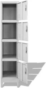 vidaXL Zamykana szafka z 4 przegrodami, 38x45x180 cm - Szafki biurowe - miniaturka - grafika 5