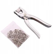 Kombinerki i obcęgi - Szczypce do montażu nap, zatrzasków + 100szt - miniaturka - grafika 1