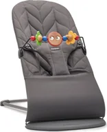 Leżaczki i huśtawki - BABYBJORN leżaczek BLISS COTTON Petal Quilt Antracyt + Zabawka BALANCE Googly Eyes 7317686060260 - miniaturka - grafika 1
