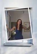 Schellenberg 70080 moskitiera okienna TELESCOPE z włókna szklanego z ramą z aluminium, teleskopowa  maks. 140 x 150 cm