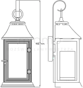 Feiss Ścienna LAMPA elewacyjna FE/SHEPHERD/2M Elstead zewnętrzna OPRAWA krople latarenka IP44 wyblakły cynk przezroczysta FE/SHEPHERD/2M - Lampy ogrodowe - miniaturka - grafika 2