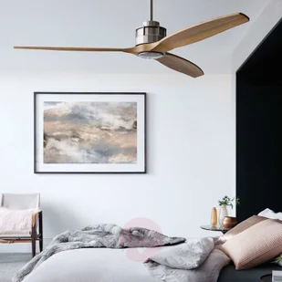 LUCCI AIR Wzornictwo wentylator sufitowy lucci Air akmani DC, 156 cm, z drewna tekowego/chrom szczotkowany, 6 prędkości, silnik DC Eco zużywa bardzo mało energii, z pilotem zdalnego sterowania 210506 - Lampy pozostałe - miniaturka - grafika 3