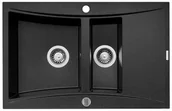 Zlewozmywaki - Pyramis Softline 1 1/2B 1D czarny - miniaturka - grafika 1