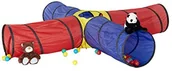Akcesoria dla gryzoni - Relaxdays Tunel do gry Tunnel XXL, duży dzieci z 4 kanały, knallbunter leżakowani tunel  dla dzieci w wieku od 3 lat, kolorowa - miniaturka - grafika 1