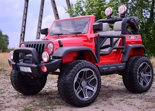 Super-Toys Mega Jeep Perfect 002 Exclusive Wolny Start Miękkie Koła Lakierowany Hp-002 - Pojazdy elektryczne dla dzieci - miniaturka - grafika 11
