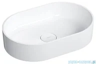 Umywalki - Omnires Ovo M+ umywalka nablatowa 55x36 cm biały połysk OVOUNBP | - miniaturka - grafika 1