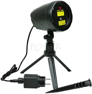 Polux Projektor laser TOP-A1a plastik 5 trybów czarny 12 cm + zasilacz SANICO 308948 - Lampy ogrodowe - miniaturka - grafika 2