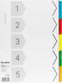 Przekładki do segregatorów - BIURFOL Przekładki kartonowe A4 5k kolorowe Biurfol - miniaturka - grafika 1