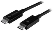 Kable USB - StarTech com com Thunderbolt 3 (20Gbps) USB C Cable / Thunderbolt USB DP - Thunderbolt cable - 1 m TBLT3MM1M - miniaturka - grafika 1