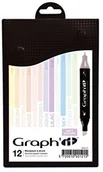 Kredki, ołówki, pastele i pisaki - Graphit Graph Punk'it flamastrów, 2 końcówek, 12 sztuki GI00121 - miniaturka - grafika 1