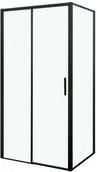 Kabiny prysznicowe - Novoterm Kabina natryskowa 100x79x190 cm/6 mm przesuwna,CZARNA Silves Silves - miniaturka - grafika 1