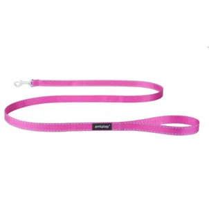Ami Play Smycz Reflective L 150cm/ 2cm Rózowa - Smycze dla psów - miniaturka - grafika 2