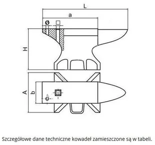 270 27072715 Standardowe kowadło jednorożne waga 25 kg) 72715-uniw - Pozostałe wyposażenie warsztatu - miniaturka - grafika 2