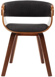 vidaXL Krzesła do jadalni 6 szt., drewniana rama, szare, tkanina - Krzesła - miniaturka - grafika 3