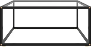 VidaXL Lumarko Stolik herbaciany, czarny, hartowane szkło, 80x80x35 cm 322875 VidaXL - Ławy i stoliki kawowe - miniaturka - grafika 2