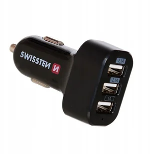 Swissten Ładowarka SWISSTEN Ładowarka samochodowa usb 12V zalapniczka 5V 5200mA do ładowania telefonów komórkowych i GPS SWISSTEN czarna 20111200 - Ładowarki samochodowe - miniaturka - grafika 3