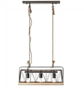 Lampy sufitowe - Brilliant Oświetlenie Narcy Lampa Wisząca Ciemne drewno, 3-punktowe 93587/71 - miniaturka - grafika 1