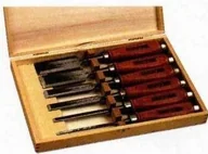 Młotki - Bahco dłuta-zestaw, 6-częściowy, drewno Box, 6,10,12,18,25,32 MM 425-083 - miniaturka - grafika 1