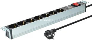 Assmann Listwa zasilająca PDU 19, 1U, 7 moc: 16A, 4000W, aluminiowa, włą (DN-95407) - Listwy zasilające - miniaturka - grafika 3