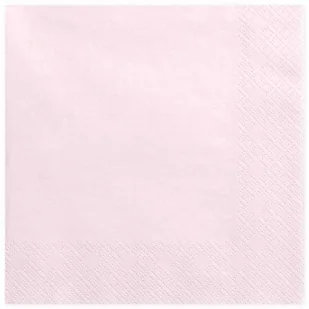Party Deco Serwetki papierowe jasny pudrowy róż 33x33 cm. 20 szt uniwersalny PARX1326 - Urodziny dziecka - miniaturka - grafika 2