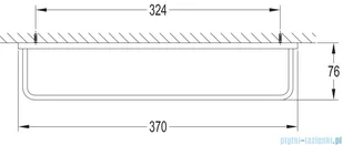 Omnires Darling wieszak na ręcznik czarny DA70230BL - Wieszaki łazienkowe - miniaturka - grafika 2