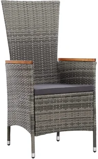 vidaXL 9-cz. zestaw mebli ogrodowych z poduszkami, polirattan, szary - Meble ogrodowe vidaXL 9-cz. zestaw mebli ogrodowych z poduszkami, polirattan, szary - Meble ogrodowe - miniaturka - grafika 7