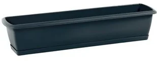 Prosperplast Skrzynka balkonowa 78.6 x 18.4 cm plastikowa antracytowa z podstawką - Donice Prosperplast Skrzynka balkonowa 78.6 x 18.4 cm plastikowa antracytowa z podstawką - Donice - miniaturka - grafika 1