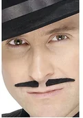 Dodatki do strojów karnawałowych - Smiffys Czarna Robber's-wąsy samoprzylepna, One Size 22901 - miniaturka - grafika 1