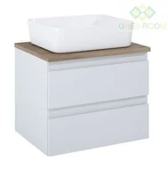 Szafki łazienkowe - Oltens Oltens Vernal szafka 60 cm podumywalkowa wisząca z blatem szary mat dąb 60000760 - miniaturka - grafika 1