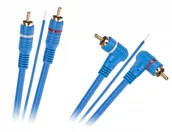 Kable - LP Kabel 2 x RCA - 2 x RCA + żyła 5m kątowo - prosty LEC-KPO2668-5 - miniaturka - grafika 1