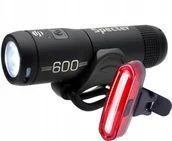 Lampki rowerowe - Zestaw lampka Rowerowa Led Specter 600 przód tył - miniaturka - grafika 1