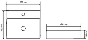 Excellent Excellent umywalka nablatowa RIMA 2.0 60cm CEEX.4901.600.WH - Umywalki - miniaturka - grafika 4