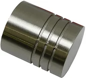 Karnisze - Gardinia 10011168 cylinder główka/końcówka do karniszy, seria Chicago, średnica 20 MM, stal nierdzewna 10011168 - miniaturka - grafika 1