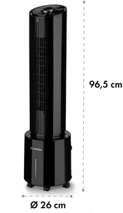 Klarstein Waterfall, chłodnica powietrza, 45 W, 4 l, 2 wkłady chłodzące, przenośny ACO4-WaterfallB - Klimatory - miniaturka - grafika 3