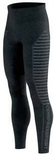Compressport Legginsy biegowe męskie WINTER RUN LEGGING czarno-szare - Spodnie sportowe męskie - miniaturka - grafika 2
