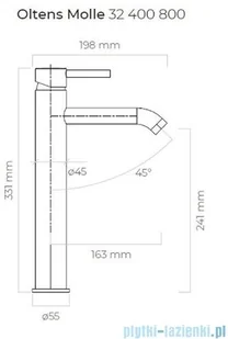 Oltens Molle bateria umywalkowa wysoka złota 32400800 - Baterie umywalkowe - miniaturka - grafika 2
