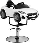 Fotele fryzjerskie - GABBIANO Fotel fryzjerski dziecięcy samochodzik bm biały P138157 - miniaturka - grafika 1