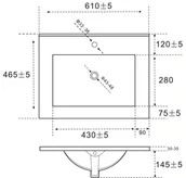 Umywalki - Comad Laufen Kartell Umywalka wisząca 46x28x12 cm z otworem na baterię biała H8153350001111 H1037 - miniaturka - grafika 1