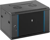 Szafy rack - Fromm & Starck Fromm & Starck Szafa rack 19 cali 6U zamykana na klucz do 60 kg czarna STAR_DC.19.6.S_04 - miniaturka - grafika 1