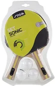 Tenis stołowy - Stiga Sonic rakietki do tenisa stołowego i ball set, czarny/czerwony, rozmiar uniwersalny 1220-2816-01 - miniaturka - grafika 1
