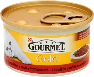 Purina Gourmet GOLD Wołowina z kurczakiem w sosie pomidorowym 12x85g - Mokra karma dla kotów - miniaturka - grafika 4